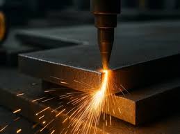 Precision laser cut metal parts showing fine edge quality and detailed geometry.